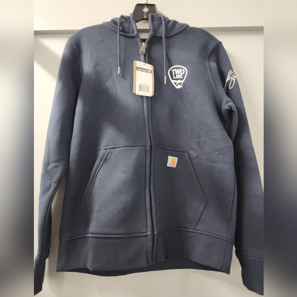 Carhartt x Luke Bryan Collaboration Two Lane Navy Full Zip Hoodie Womens